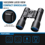 Barska Lucid View Compact Binoculars - 16x32 view 1