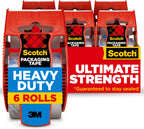 Scotch Heavy Duty Packing Tape, – Clear (142-6) (Pack of 36)