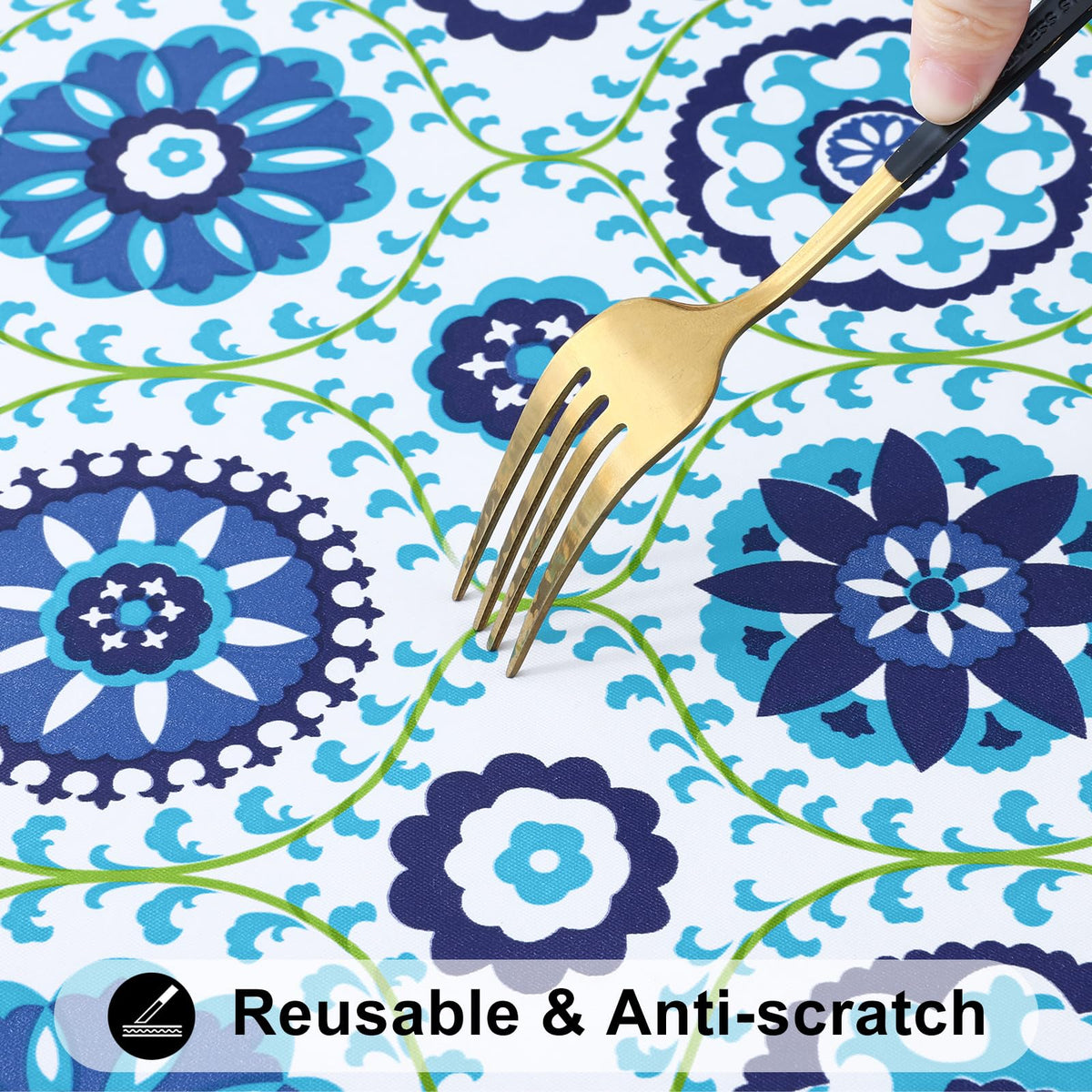 Smiry Waterproof Rectangle Plastic Tablecloth - view 25