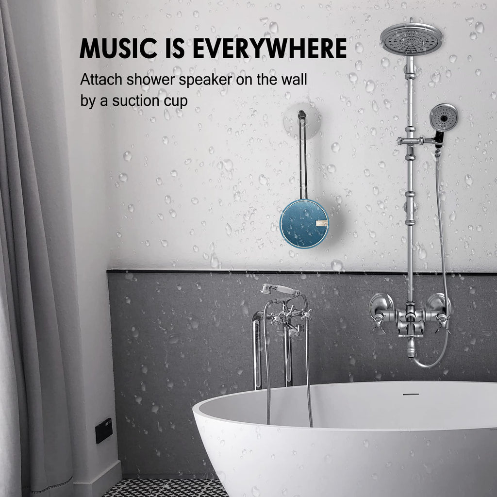 INSMY C12 IP67 Waterproof Shower Bluetooth Speakers,Portable Small Speaker - Navy view 7