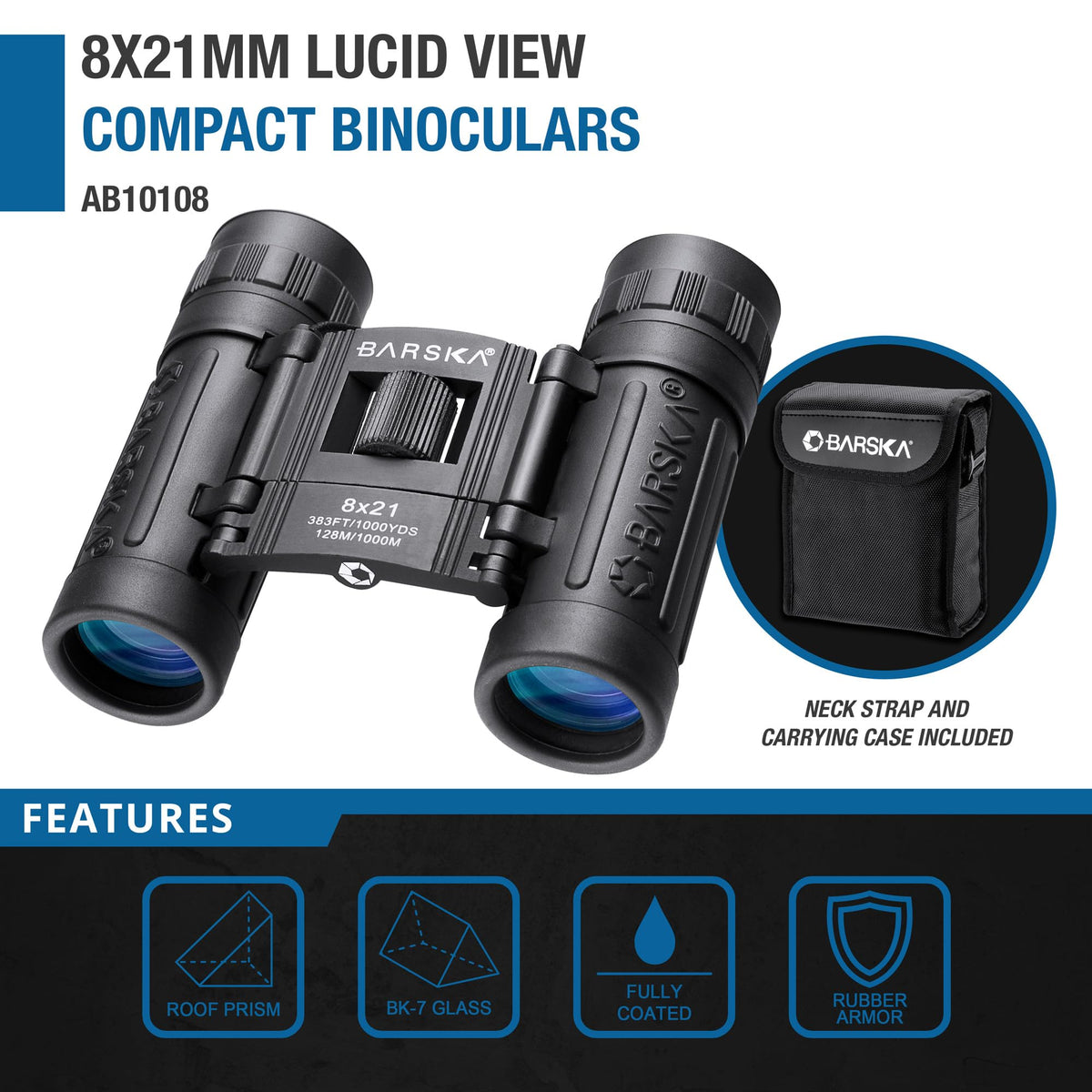 Barska Lucid View Compact Binoculars - 8x21 view 3