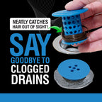 TubShroom The Revolutionary Tub Drain Protector Hair - Blue view 1