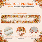 Bigwish Table Runner Holiday Decor - Fall Pumpkin Maple / 13''x90'' view 5