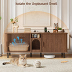 ONBRILL 65 Inches Cat Litter Box Enclosure for 2 Cats