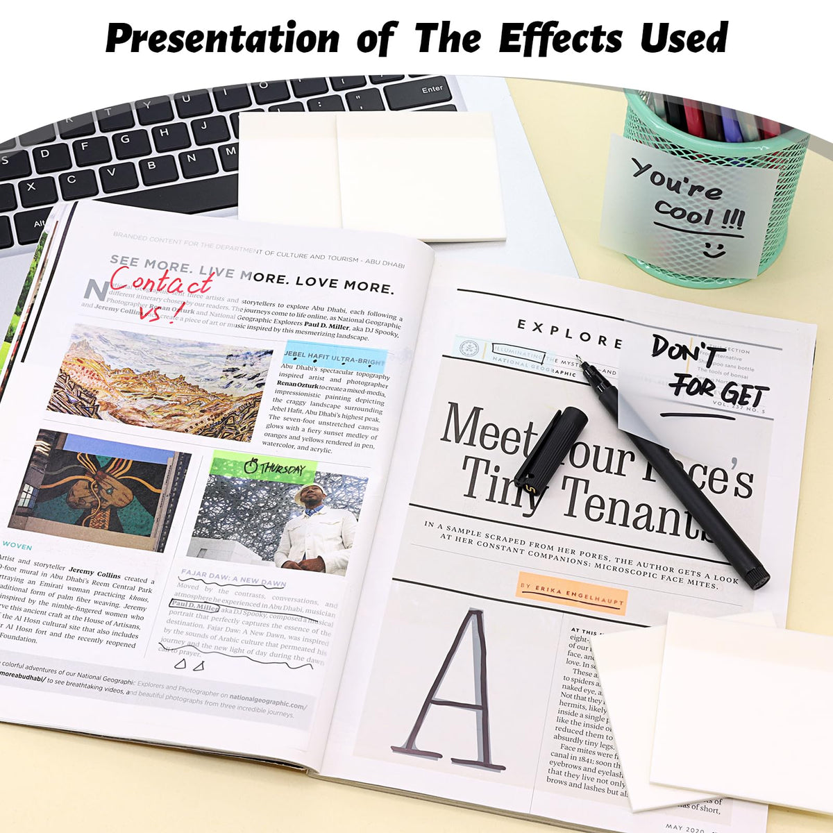 800 Sheets Transparent Sticky Notes