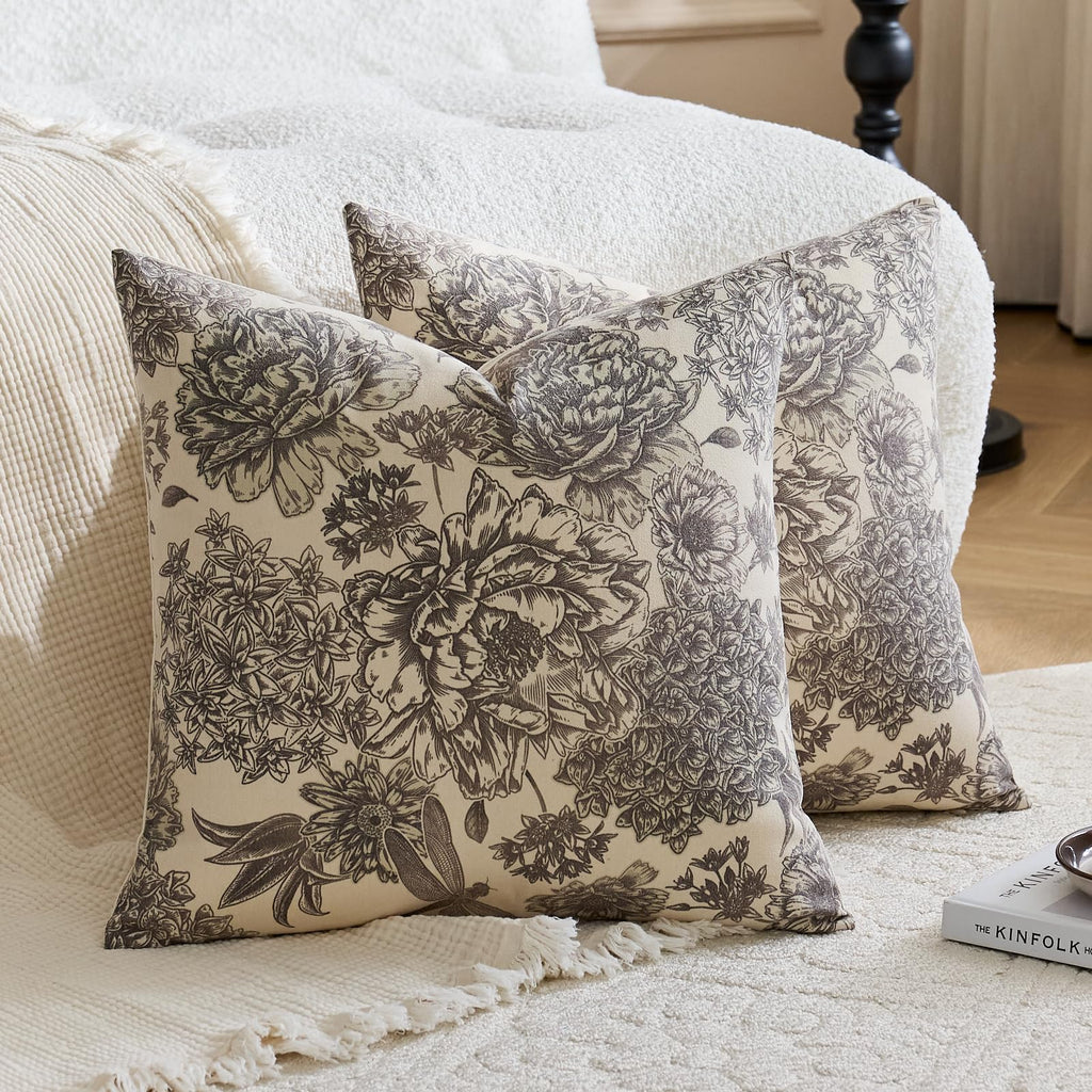 yeshttdy Floral Block Print Pillow Covers Set of 2 - Pottery Barn / 16" x 16" (Pack of 2) view 1