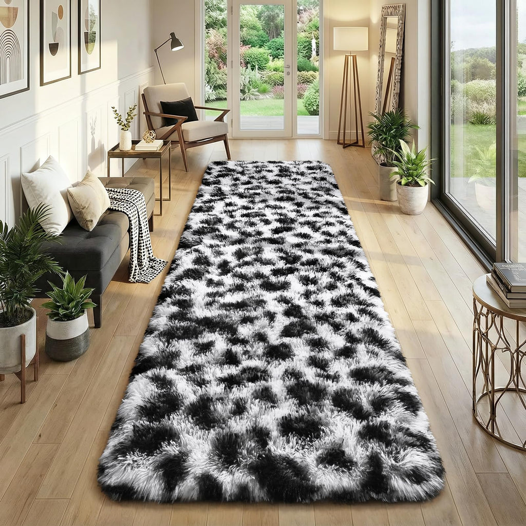 Amearea Leopard Area Rug - White / 2' X 8' (Runner) view 1