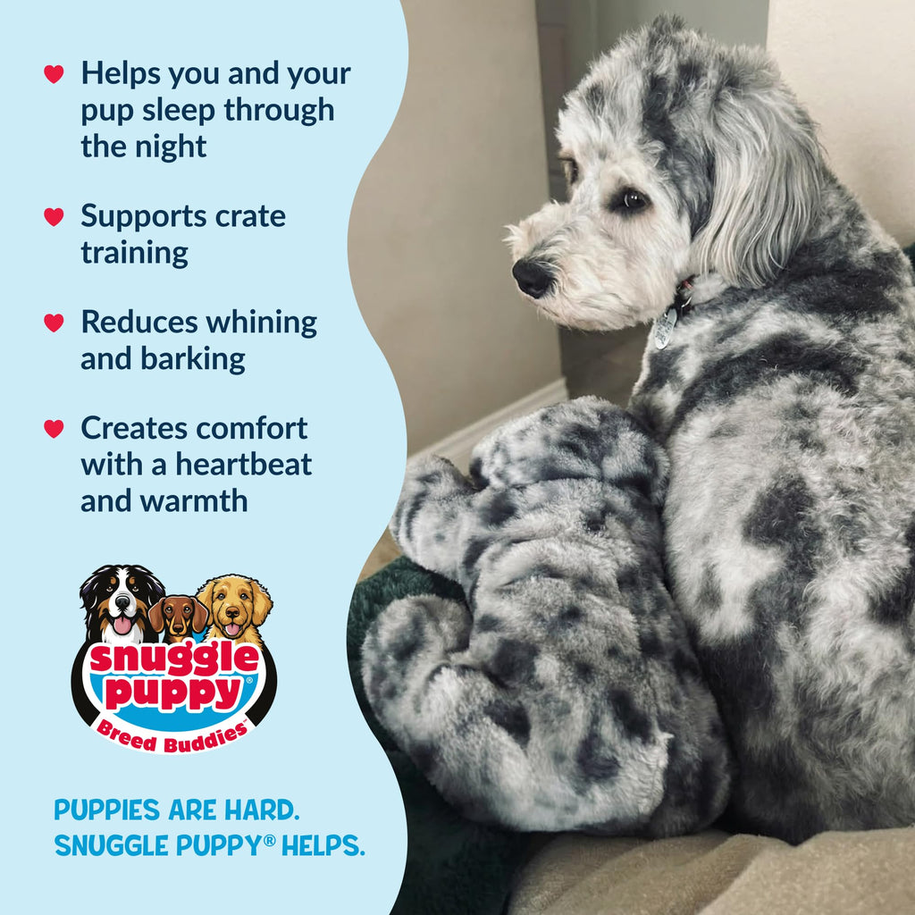 Snuggle Puppie Snuggle Puppy Heartbeat Toy, Calming Comfort, Breed Buddies Blue Merle (SP011)