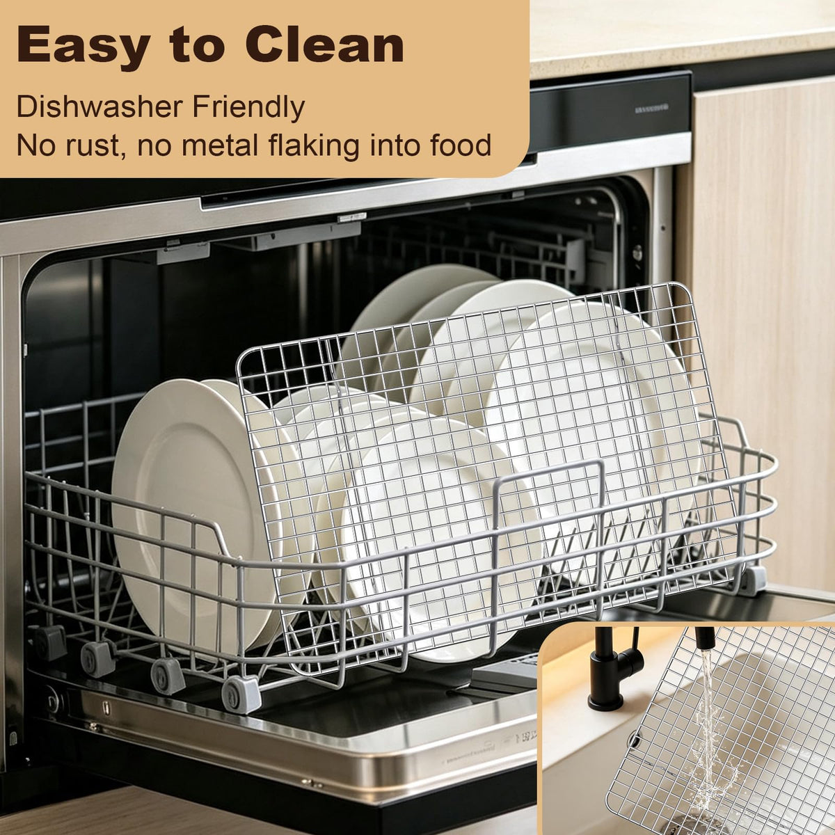 BRIOUT Cooling Rack for Baking - Silver / 8.5"x12"-2PC view 4