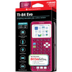 TI-84 Evo Graphing Calculator Texas Instruments, Raspberry (84EVO/FC/1L1/A8)