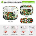 Compatible with AirPod PRO 3 2025 Shockproof Drop-Proof Wireless Earbuds Case with Keychain - Flower bed Black Cat view 2