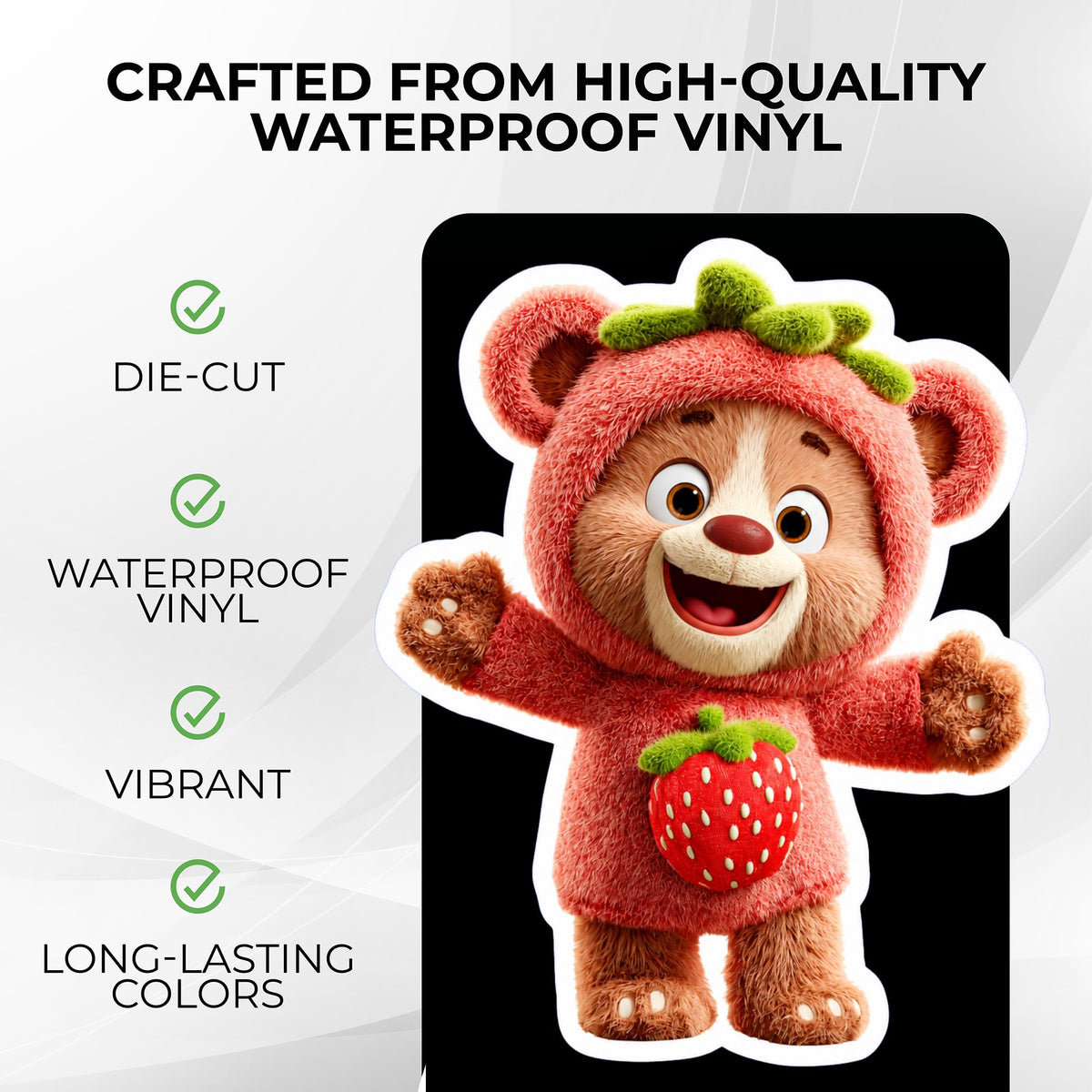 Cute Teddy Bear Stickers for Kids, 50 PCS – 2.5-Inch | Kawaii Plush Toy Bear Stickers for (additional view 2)