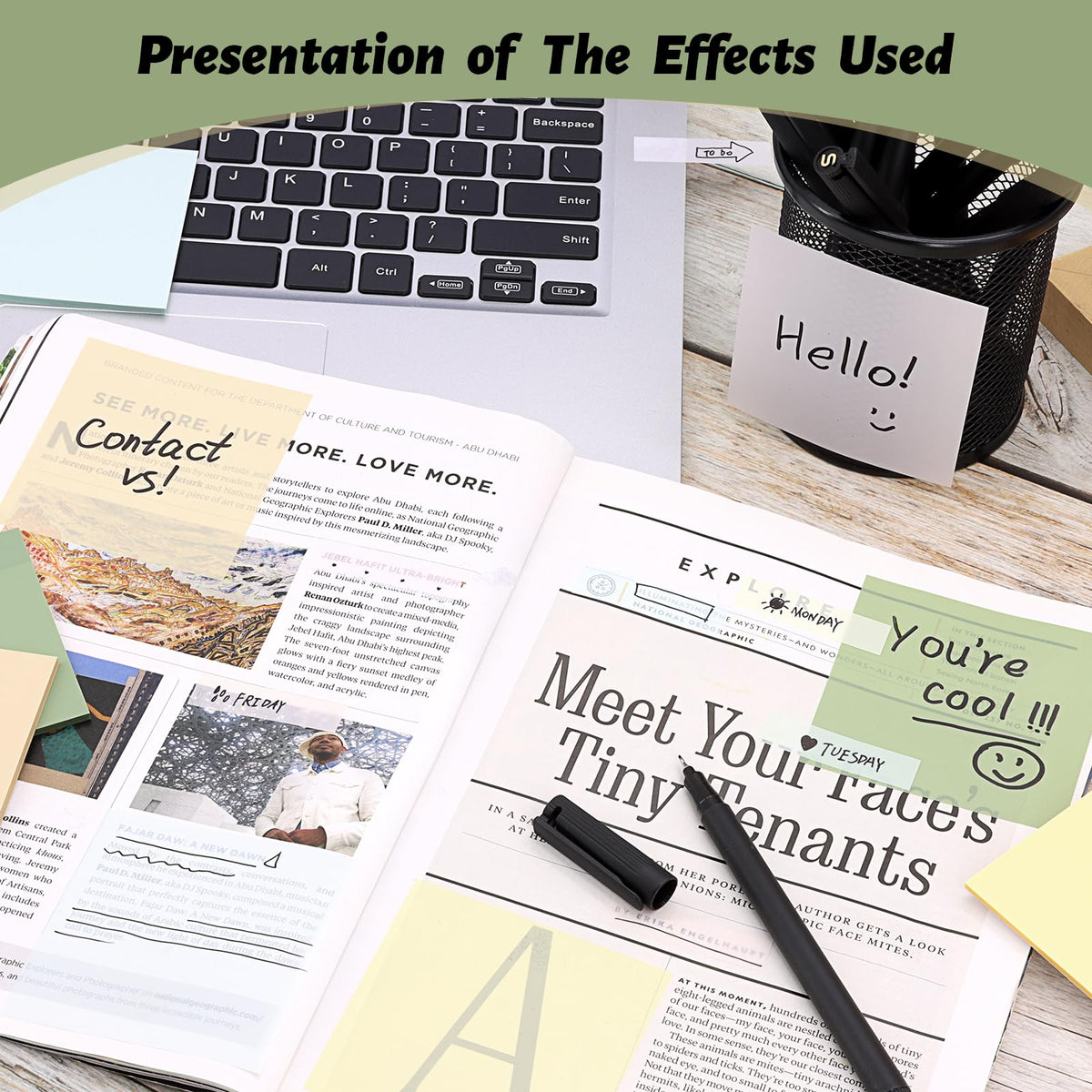 800 Sheets Transparent Sticky Notes