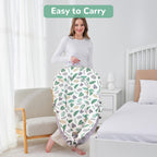 Viviland Baby Lounger Cover - Green Feather view 3