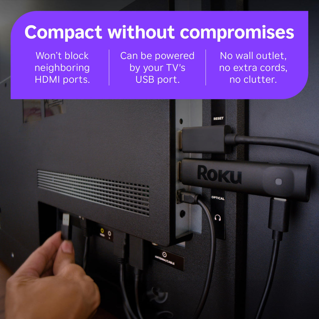 Roku Streaming Stick Plus with Voice Remote - 4K & HDR10+ (3830R)