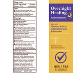 A+D Overnight Healing Diaper Rash Ointment, with Vitamins, Lavender, – 3.6 Oz