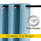 NICETOWN Room Darkening Curtains Extra Long 102 Inches - Grommet Thermal Insulated Weighted Window Drapes Sound (Pack of 2)