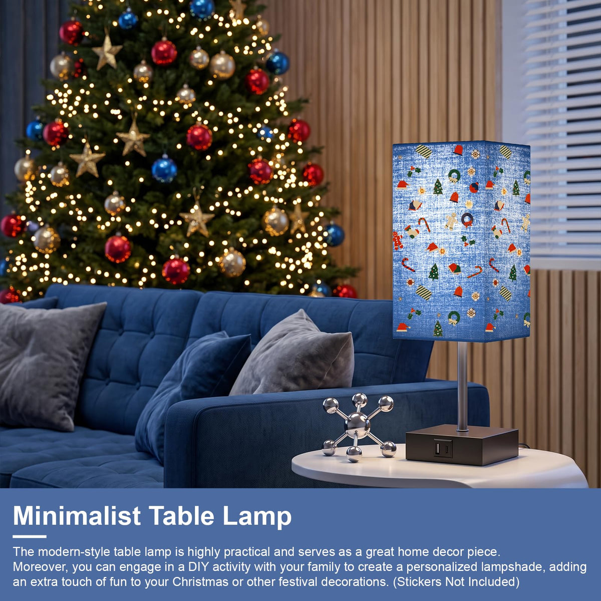 hansang Bedside Table Lamp with Touch Control, USB-C + USB-A - view 15
