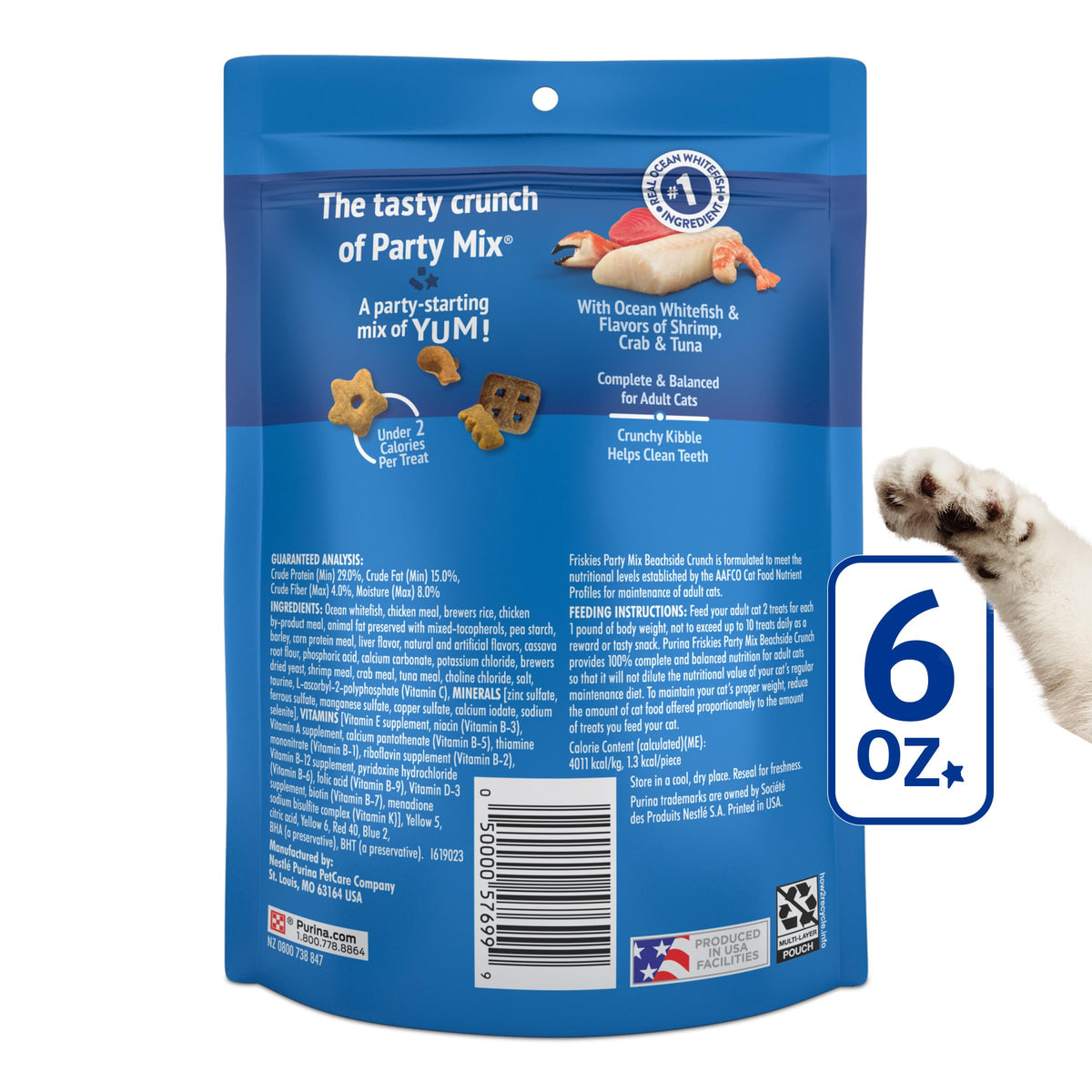 Friskies Purina Party Mix Beachside Crunch Cat Treats