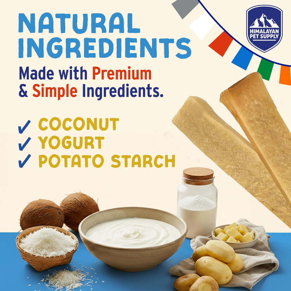 Himalayan Dog Chew Yogurt Sticks, Probiotic Dog Treats, Original, 5 Treats (521131)