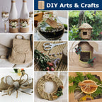 Vanhench 805FT Natural Jute Twine String, Bulk Hemp Jute Rope Cord Twine for Crafts Gardening, Gift Wrapping, Wedding