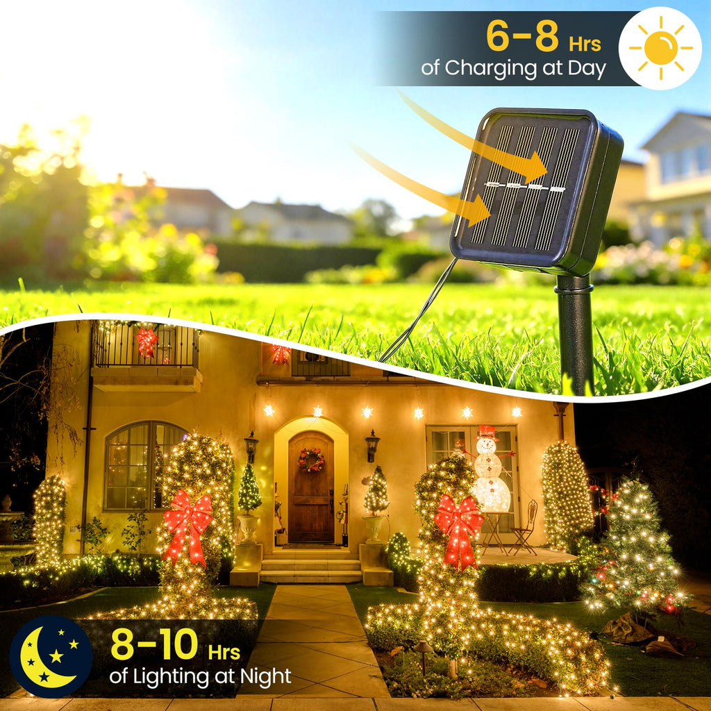 Moettany Solar String Lights Outdoor Waterproof - Warm White view 1
