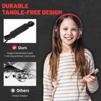UKELALA U2C Type C Headphones - Black/Red view 5