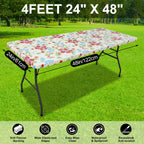Smiry Rectangle Table Cloth, Waterproof Plastic Table Cover - Light Yellow / 48" x 24" (Rectangular) view 5