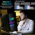 Peslv [2 Pack] 31.5 Inch Privacy Screen for Computer Monitor 16:9 Aspect Ratio, Eye Protection Anti Blue Light Glare