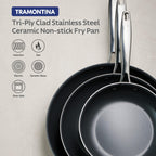 Tramontina Signature 12-Inch Tri-Ply Clad Stainless Steel Large Frying Pan (80116/131DS)