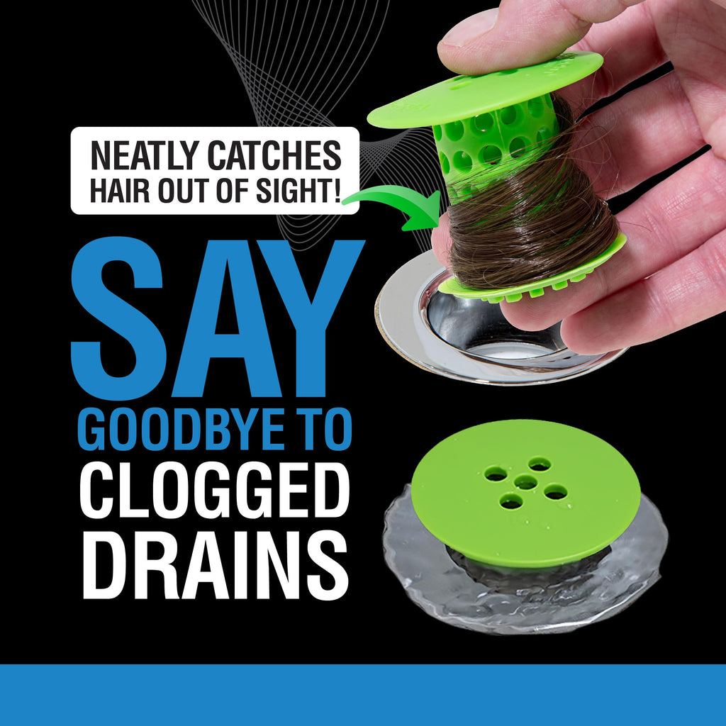 TubShroom The Revolutionary Tub Drain Protector Hair - Green view 1