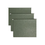 Smead Hanging File Folder, 1/5-Cut Adjustable Tab, Letter Size, Standard Green, Hanging