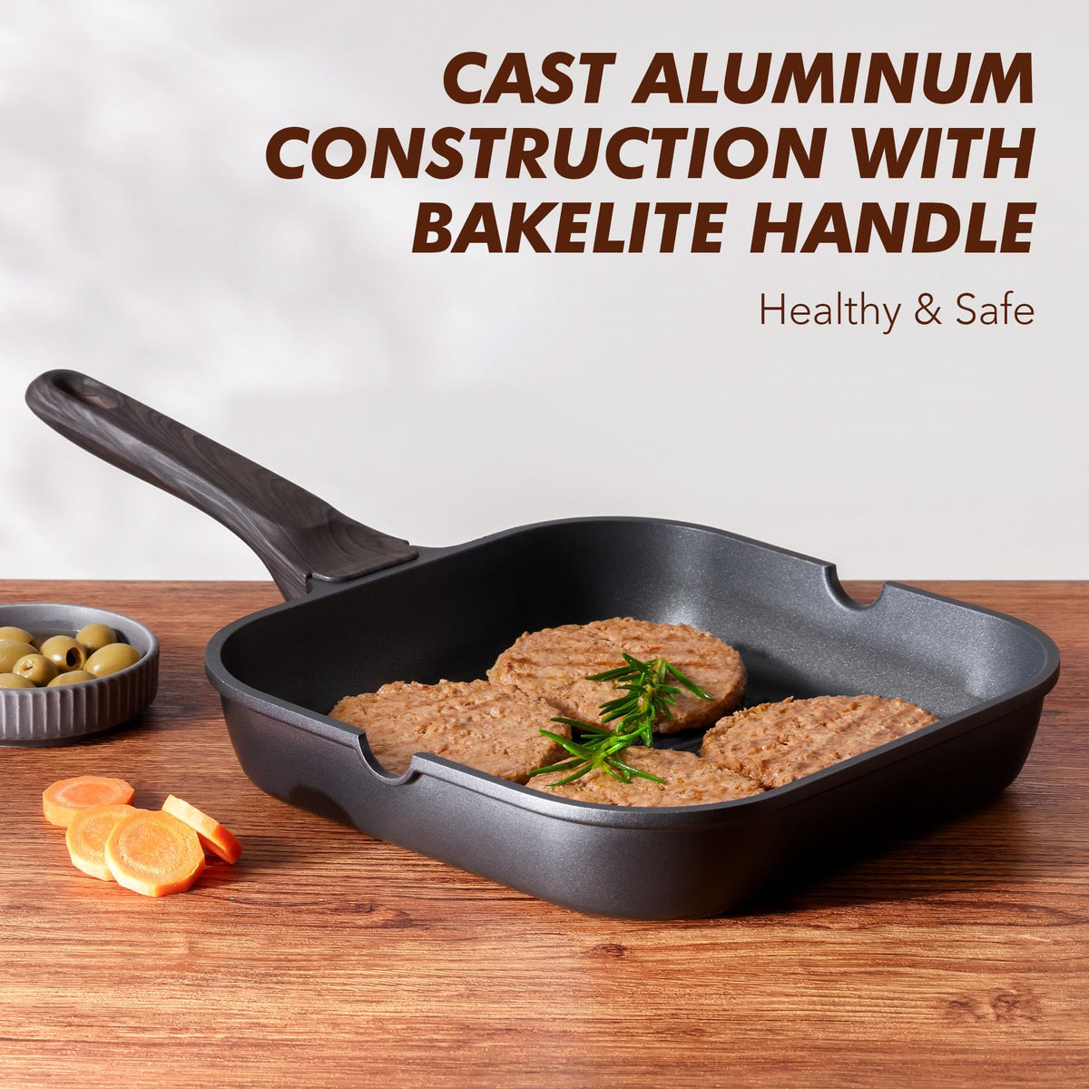 SENSARTE Nonstick Grill Pan for Stove Tops, Versatile Griddle
