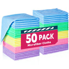 TEAWOO Microfiber Cleaning Cloths-50 Pack, Microfiber Towels Bulk