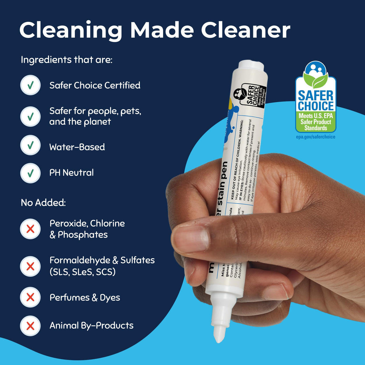 Miss Mouth's Messy Eater Stain Remover Pen, On-The-Go Travel, – 2 Pack (THS-HHS-STNRVPN-2P)