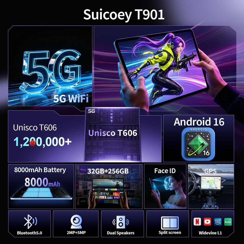 2026 Android 16 Tablet 10 inch