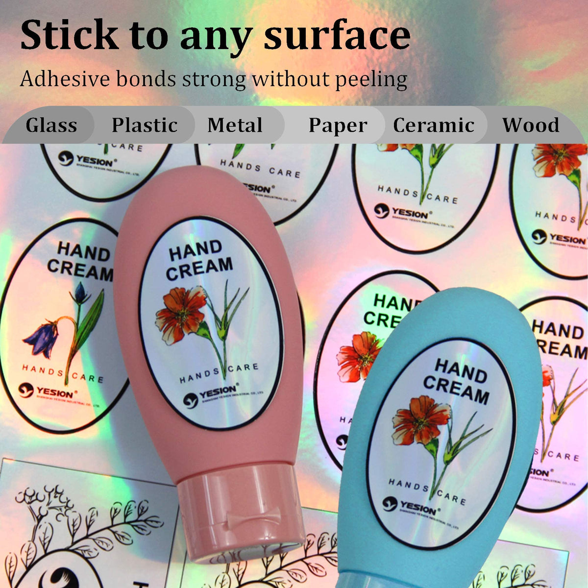 MECOLOUR Holographic Sticker Paper 8.5'' 11'' Printable Premium Rainbow Vinyl for Cricut - view 5