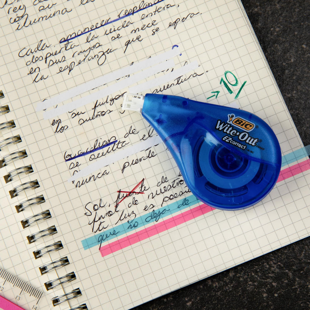 BIC Wite-Out Correction Tape, EZ Correct, White, 39.3 Feet, 1-Count (WOTAPP11)