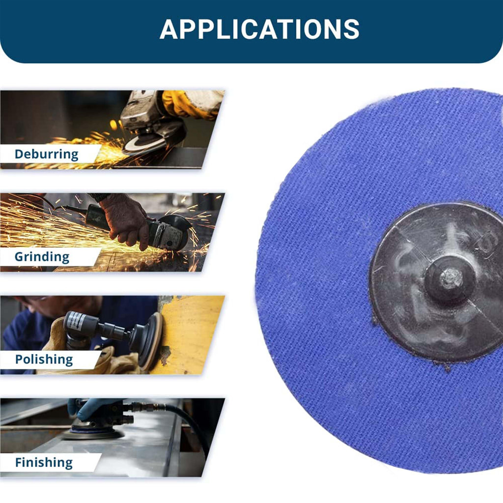 Benchmark Abrasives 2" Zirconia Quick Change Sanding Discs, 120 Grit (BM-QC2Z120_Q25_40) (Pack of 1000)