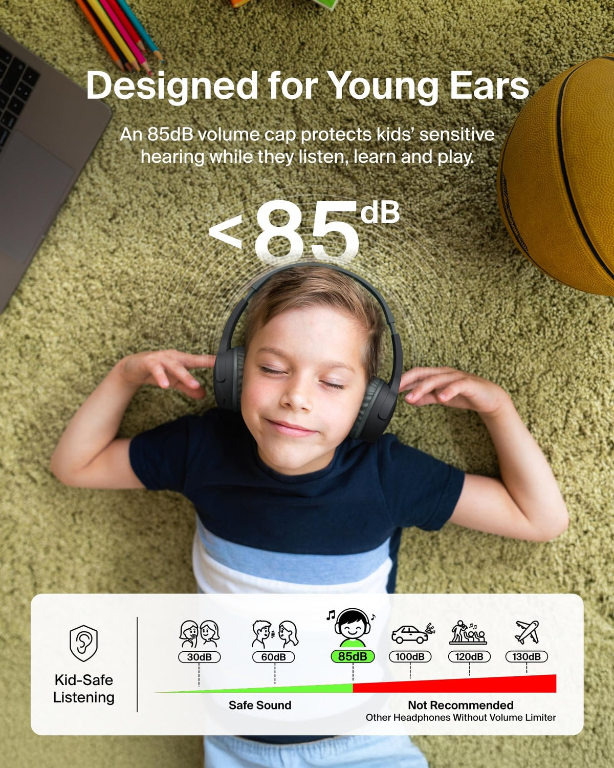 Belkin SoundForm Mini Kids On-Ear Headphones - view 9