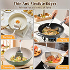MemoGem Stainless Steel Spatula Set, Solid and Slotted Turner - view 14