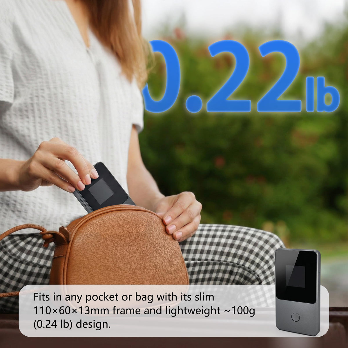 Global Pocket WiFi Hotspot - No SIM,Works in 140+ Countries, 10GB Preloaded, Connect 8 (additional view 1)