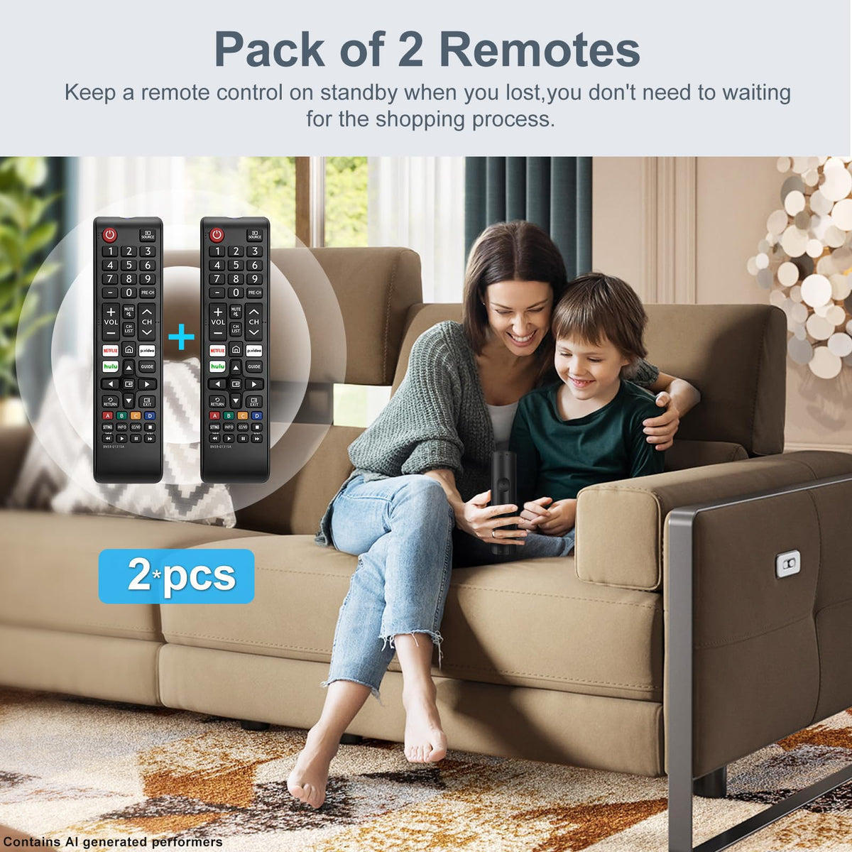 【Pack of 2】 Universal for Samsung Smart TV Remote Control Replacement (additional view 3)