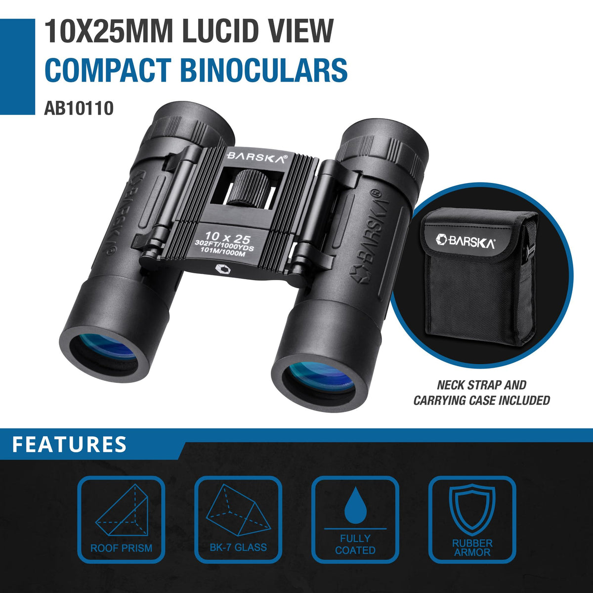Barska Lucid View Compact Binoculars - 10x25 view 4