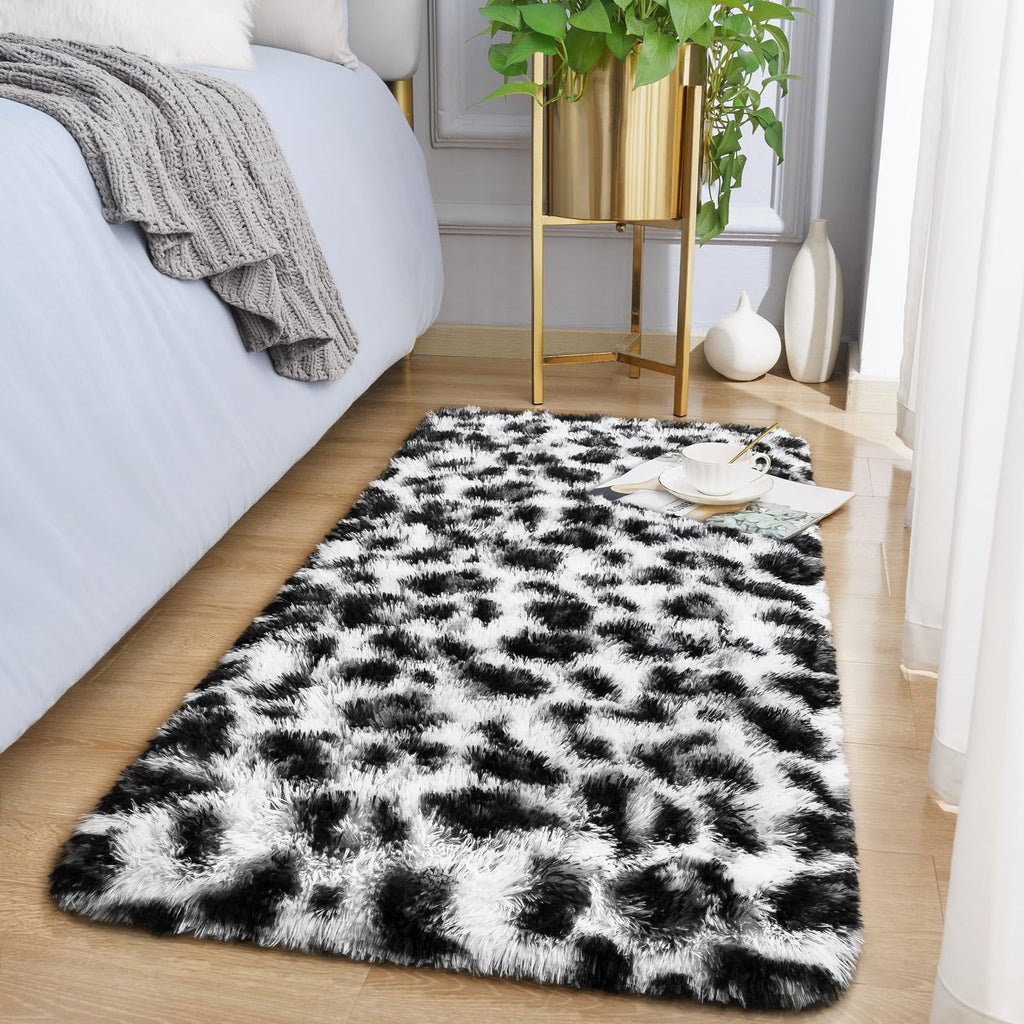 Amearea Leopard Area Rug - White / 2' X 4' (Runner) view 4