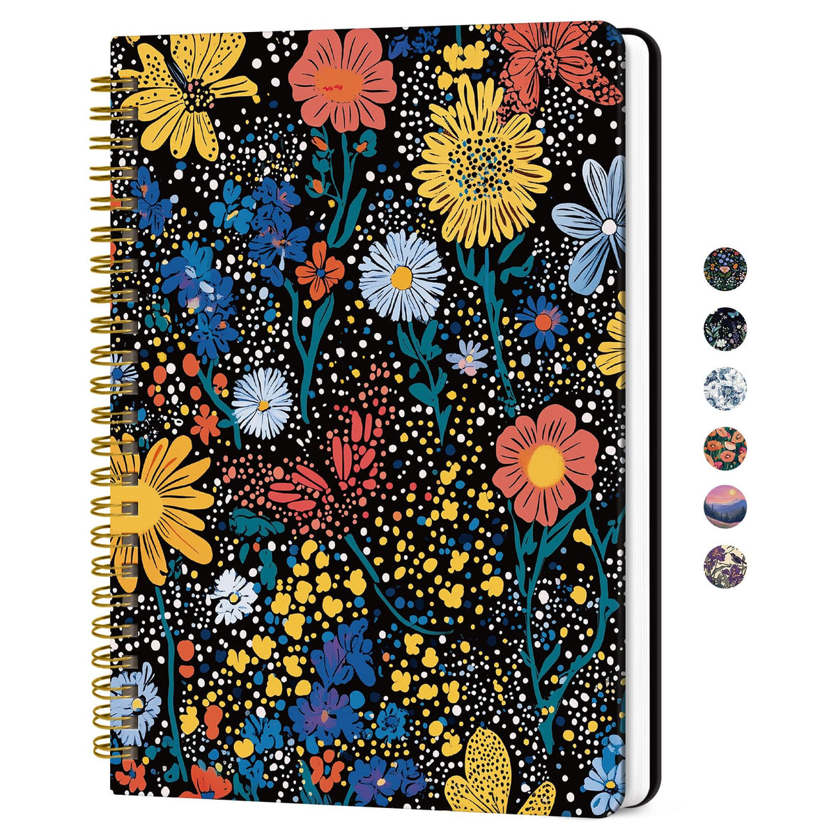 ZOTIA Cute Spiral Journal for Women Hardcover Lined Notebook for Writing