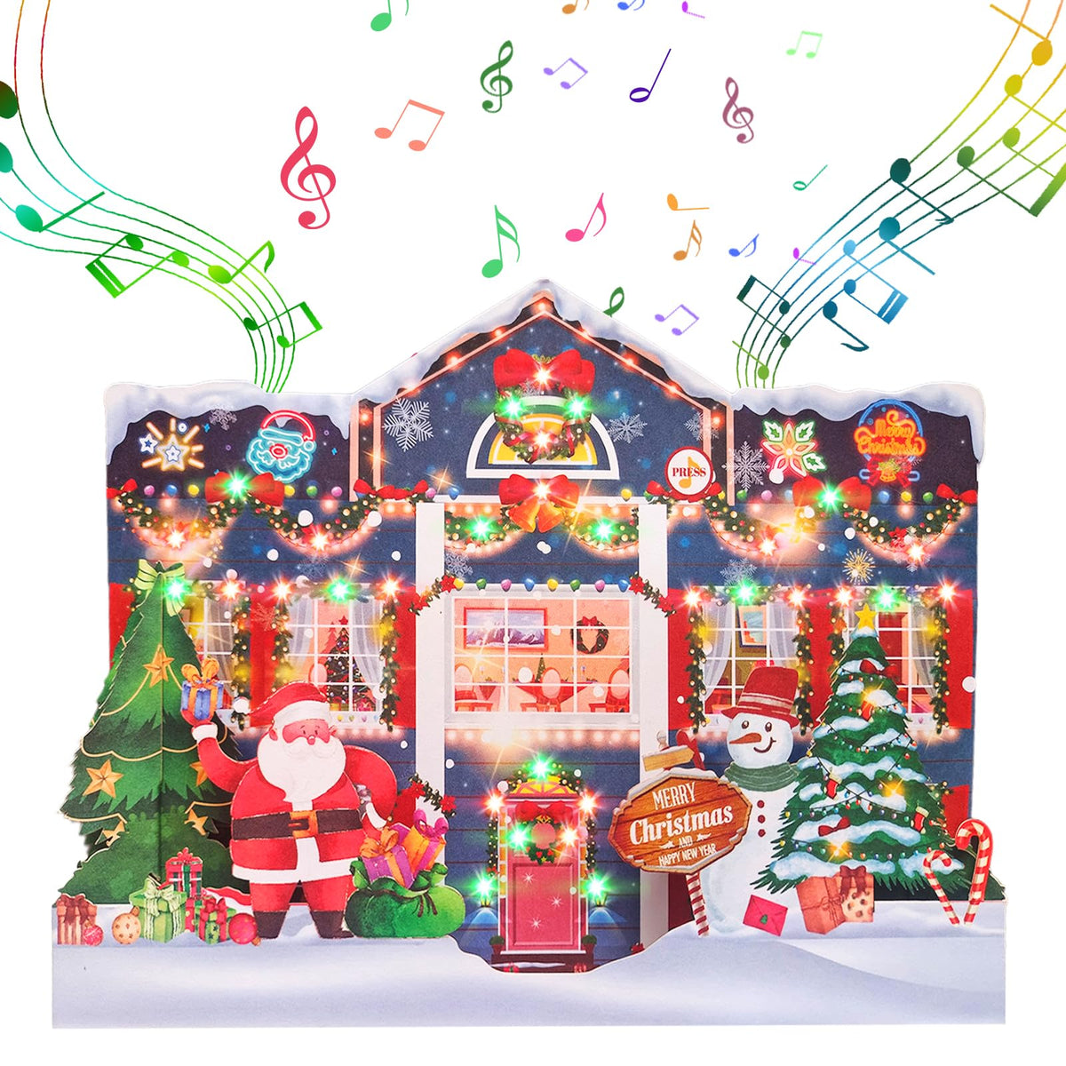 MZD8391 Christmas Card - Christmas House