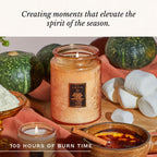 Voluspa Large Scented Candle Jar 18 Oz, 100 Hr Burn - 21 - Spiced Pumpkin Latte view 4