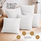 Native Fab Throw Pillow Cushion Cover for Sofa Couch Bed Comfort - Solid, White / 16" x 16" (Pack of 2) view 6