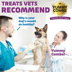 Yummy Combs Dog Dental Treats – Vet VOHC Approved – Delicious Chicken Protein – Removes Tartar with Cleaning Comb Shape